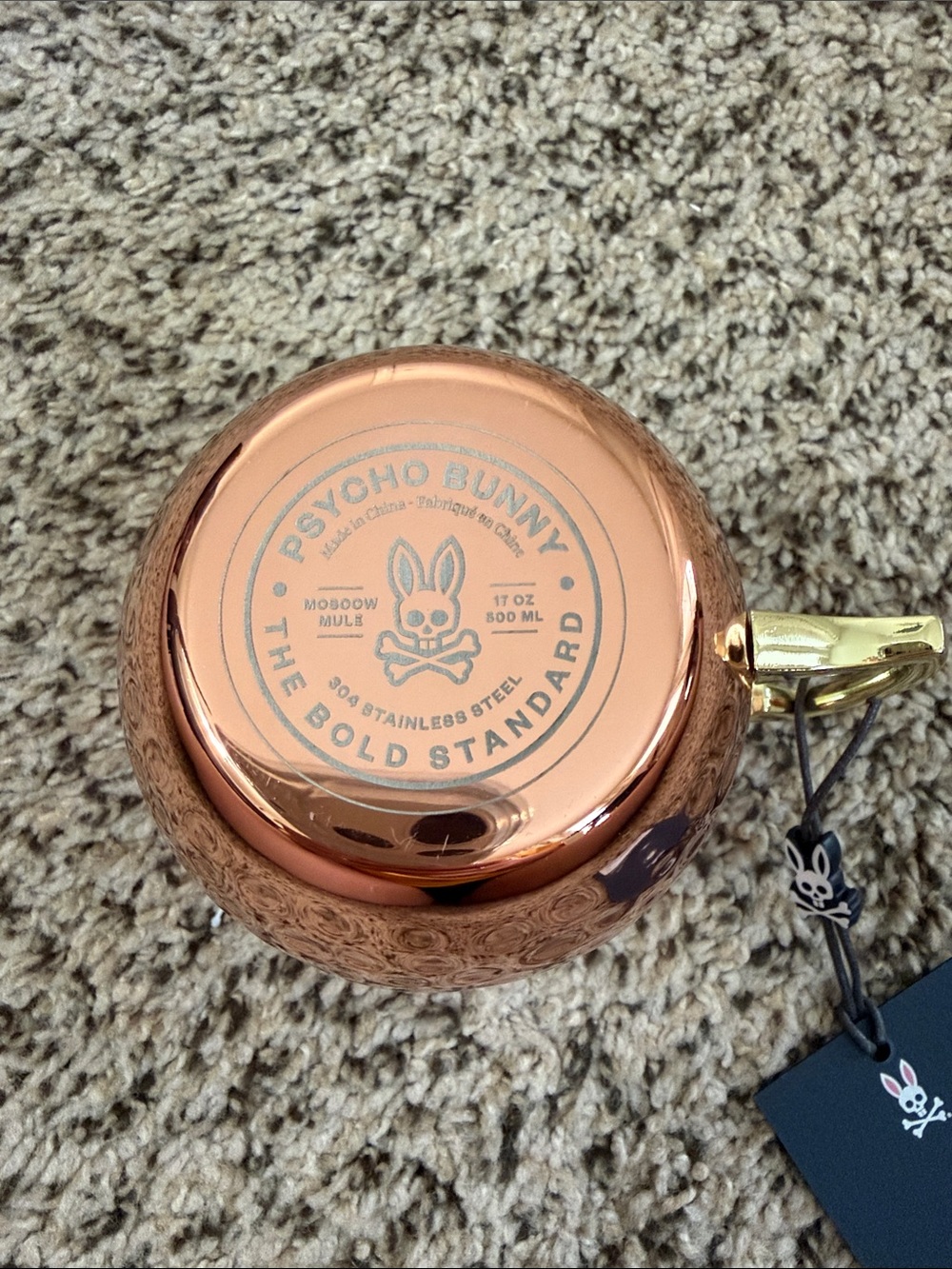 Psycho Bunny Copper Mug with Handle - Picture 4 of 5
